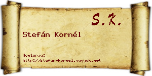 Stefán Kornél névjegykártya