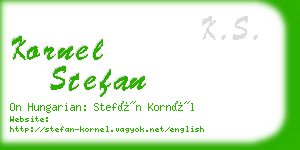 kornel stefan business card